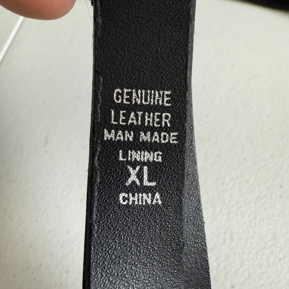 Vintage 90s Concho Jointed Leather Belt Women's XL Black Silver-Tone Western - Picture 4 of 6